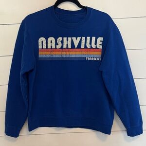 Blue Nashville Graphic Sweatshirt